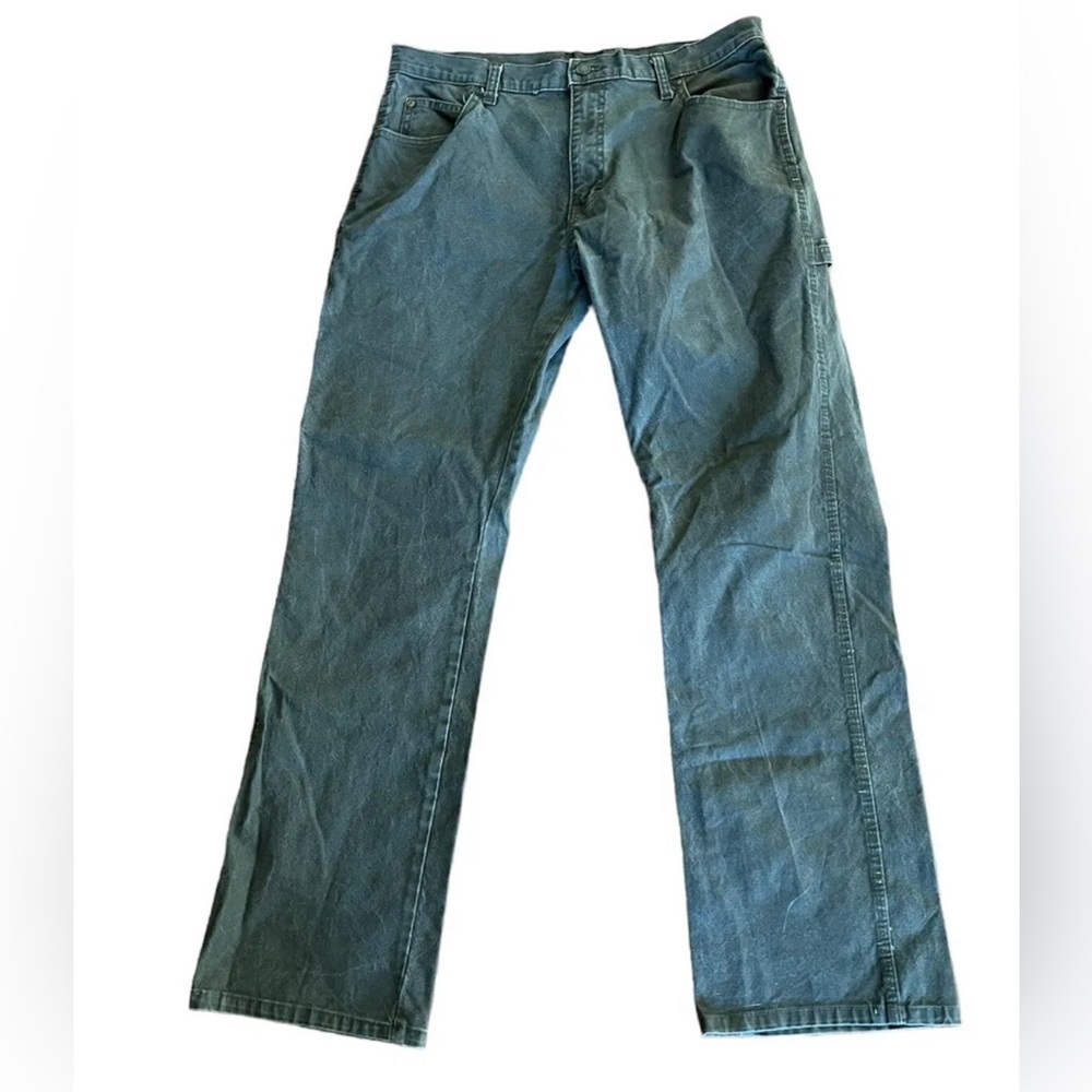 Dickies Carpenter Work Pants Olive Green Men Sz 36 x 32 Painter Utility Boot Cut